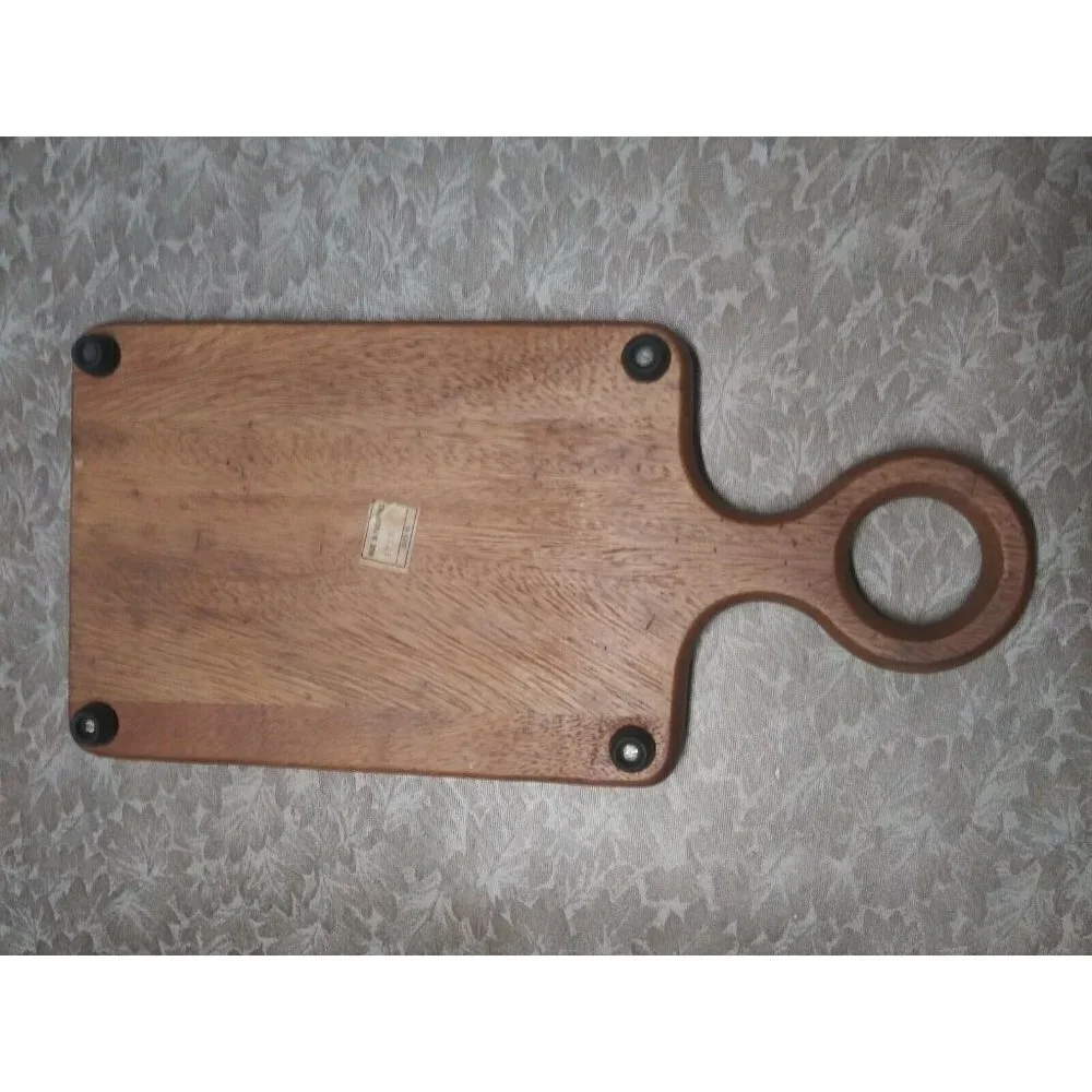 Vintage CheeseBoard Charcuterie 1970s Goodwood Teak Wood CheeseTray Square tile